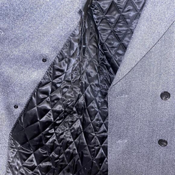 Indochino Double Breasted Overcoat Grey/Black 36R - Picture 4 of 6